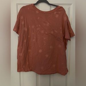 large wild fable acid washed pink tee